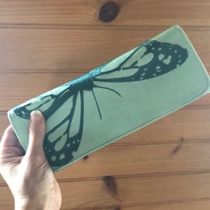 Beautiful butterfly silk clutch